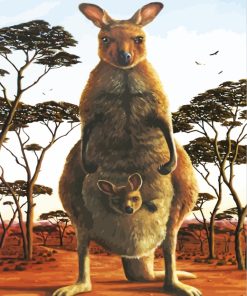 Australian Kangaroo Paint By Numbers