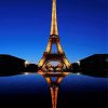 Eiffel Tower Night Reflection Paint By Numbers