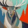 Colorful Elk Pop Art Paint By Numbers