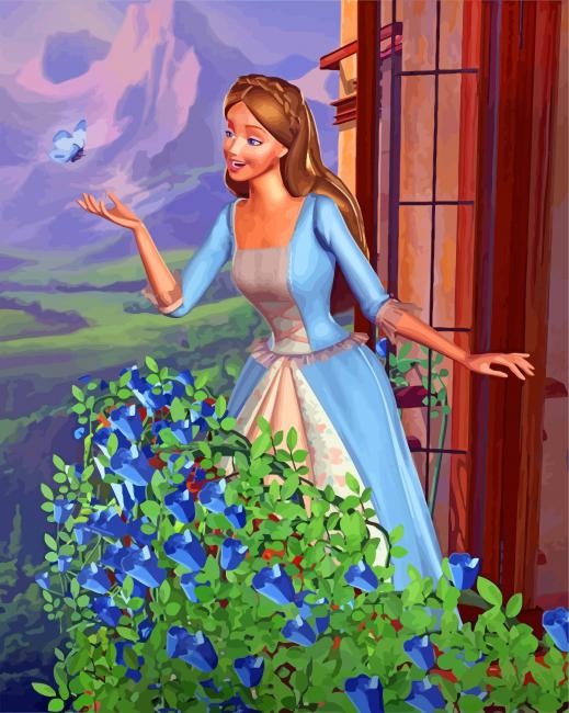 finalizing Erika Princess Adventure Paint By Numbers artwork