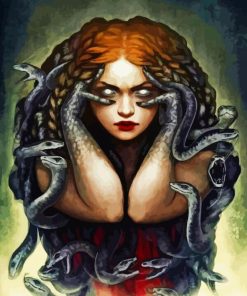 Evil Fantasy Snake Woman Paint By Numbers