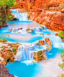 Havasu Falls Landscape Paint By Numbers