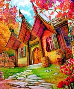 Enchanted Forest House Paint By Numbers