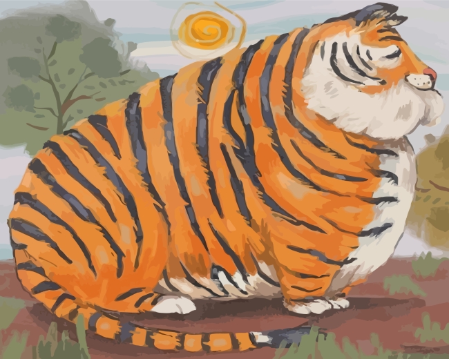 Completing the Fat Bengal Tiger artwork