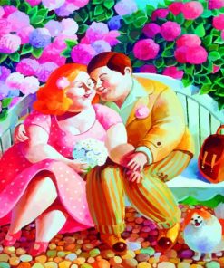 Romantic Fat Couple Love Paint By Numbers