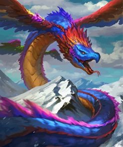 Mythical Serpent Colors Paint By Numbers