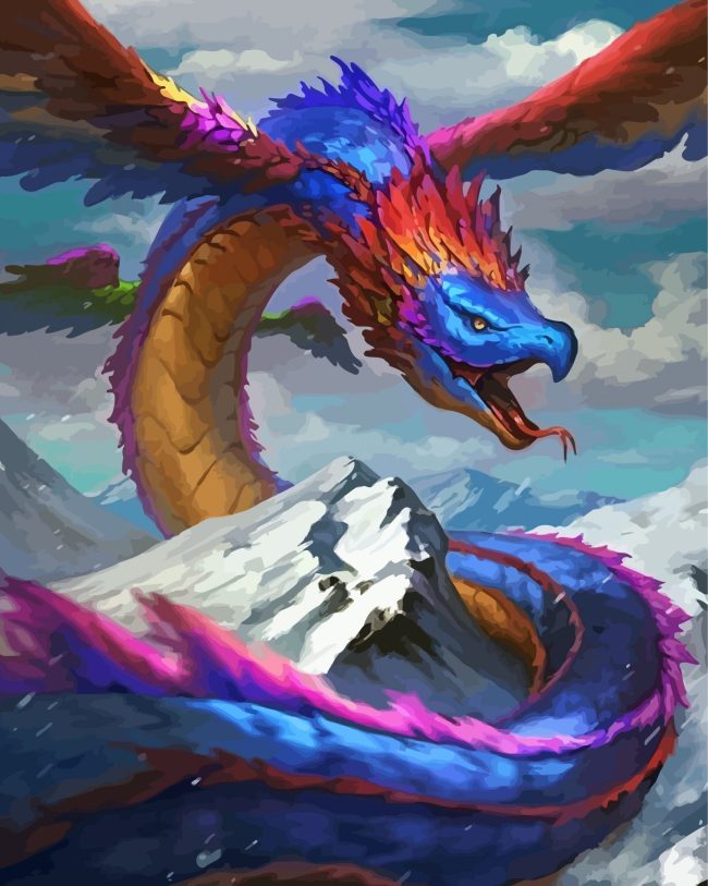 Mythical Serpent Colors Paint By Numbers