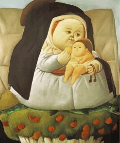 Fernando Botero Mother and Child Paint By Numbers