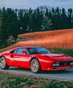 Red Ferrari Testarossa Paint By Numbers