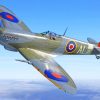 Fighter Aircraft Spitfire Paint By Numbers