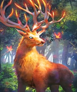 Fiery Deer Paint By Numbers