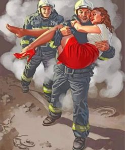 Firefighter Love Story Paint By Numbers