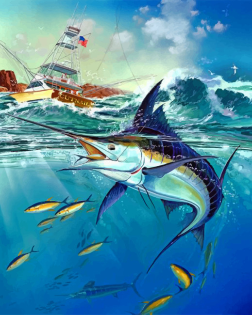 Finalizing Jumping Sailfish Sea Artwork