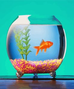 Golden Fish Tank Paint By Numbers