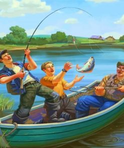 Colorful Fisherman Boats Paint By Numbers