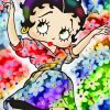 Colorful Betty Boop Cartoon Paint By Numbers