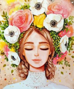 Floral Woman Paint By Numbers