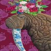 Floral Walrus Wildlife Paint By Numbers