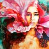 Floral Woman Paint By Numbers