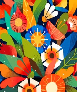 Flower Illustrations Paint By Numbers