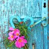 Blue Doors with Flowers Paint By Numbers