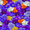 Blue and Purple Flowers Paint By Numbers
