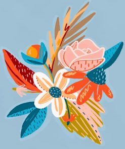 Floral Illustrations Paint By Numbers