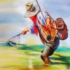 Fly Fishing Cowboy Art Paint By Numbers
