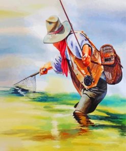 Fly Fishing Cowboy Art Paint By Numbers