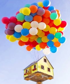 Colorful Balloon House Paint By Numbers