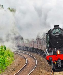Flying Scotsman Steam Train Paint By Numbers