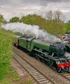 Flying Scotsman Steam Train Paint By Numbers
