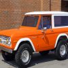 Orange Ford Bronco Engines Paint By Numbers