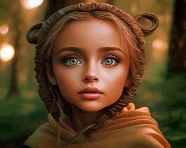 Finalizing the Enchanted Forest Woman Paint By Numbers artwork