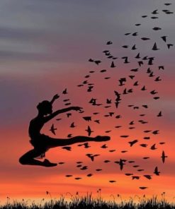 Girl Silhouette Freedom Paint By Numbers