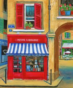 Paris French Library Paint By Numbers