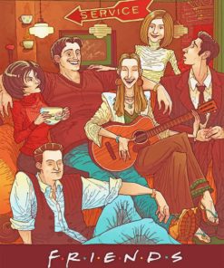 Illustrations of Friends Paint By Numbers