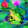 Frog on a Green Lily Pad Paint By Numbers