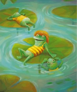 Frogs Relaxing Illustrations Paint By Numbers
