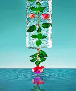 Frozen Rose Blossoms Paint By Numbers