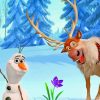 Winter Olaf and Sven Paint By Numbers