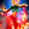 Elsa Anna Frozen Fire Paint By Numbers