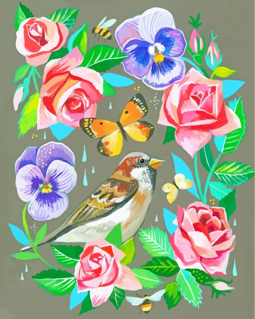 Finalizing the Butterfly and Garden Roses artwork