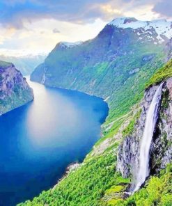 Geiranger Norway Scenic Paint By Numbers