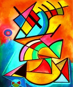 Geometric Cubism Art Paint By Numbers