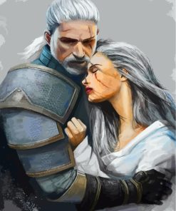 Geralt and Ciri Fan Art Paint By Numbers