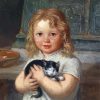 Little Girl and Cat Paint By Numbers