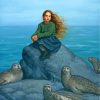 Girl with Seals Paint By Numbers