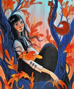 Girl and Squirrel Connection Paint By Numbers