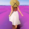 Girl in Lavender Field Paint By Numbers